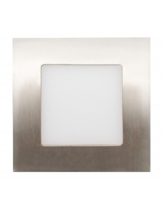 DOWNLIGHT ENCASTRAR LED 5W QUADRADO 4000K AÇO ESCOVADO