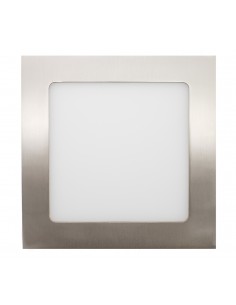 DOWNLIGHT ENCASTRAR LED 9W QUADRADO 3000K AÇO ESCOVADO