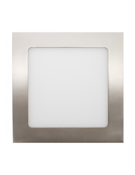 DOWNLIGHT ENCASTRAR LED 9W QUADRADO 3000K AÇO ESCOVADO