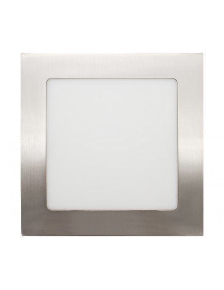 DOWNLIGHT ENCASTRAR LED 12W QUADRADO 6500K AÇO ESCOVADO