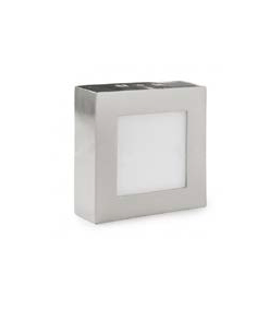 DOWNLIGHT SALIENTE LED 6W QUADRADO 4000K AÇO ESCOVADO