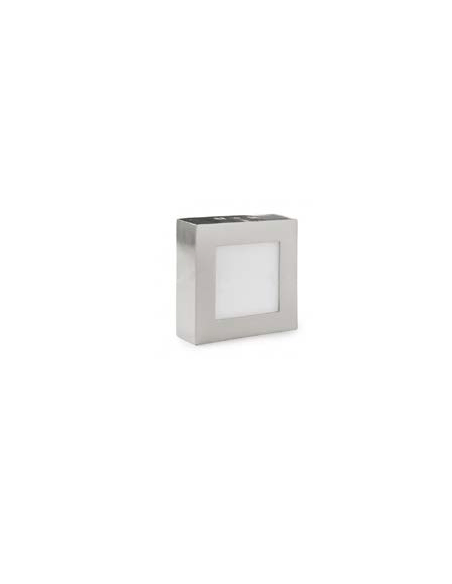 DOWNLIGHT SALIENTE LED 6W QUADRADO 4000K AÇO ESCOVADO