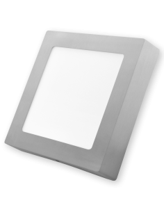 DOWNLIGHT SALIENTE LED 24W QUADRADO 6500K AÇO ESCOVADO