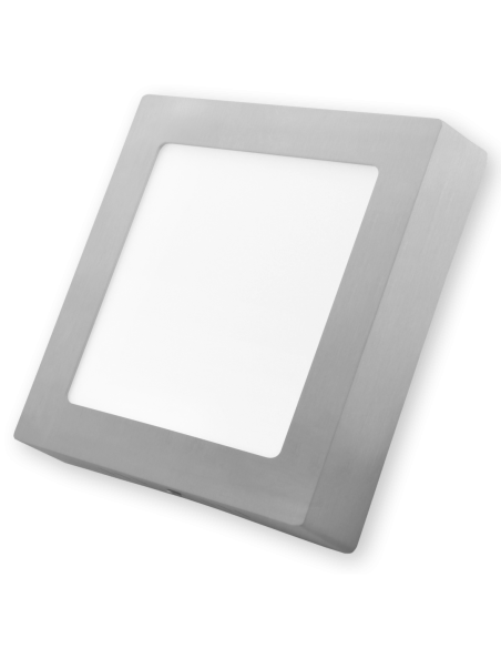 DOWNLIGHT SALIENTE LED 24W QUADRADO 4000K AÇO ESCOVADO