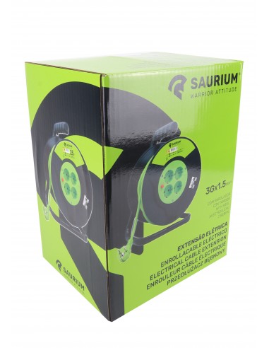 EXTENSAO ENROLADORA C/ 4 TOMADAS 3G2,5 30MT - VERDE