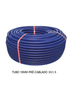 Tubo anelado pré-cabelado azul 16mm c/fio 3G1,5 2