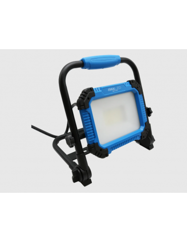 PROJETOR TRABALHO DOBRÁVEL 50W 4500LM 6500K IP54 C/FICHA 3MT C/TOMADA SCHUKO 240V