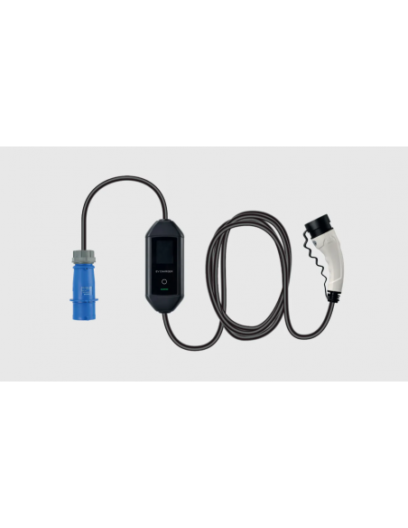 CARREGADOR PORTÁTIL TOMADA CEE MONOFASICO 7,2KW 100-240V 32A IP67 CABO TIPO 2 C/5M PT/BR