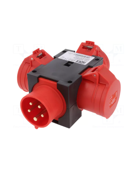 ADAPTADOR CEE ENT. MACHO 4P16A E 3 SAIDAS 4P 16A