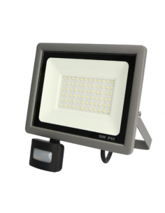 PROJETOR LED SLIM 50W C/ SENSOR 5000LM 6500K CZ/PT