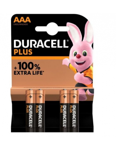 PILHA ALCALINA DURACELL PLUS LR03 (AAA) [BLISTER 4]