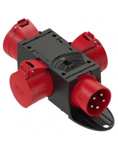 ADAPTADOR CEE ENT. MACHO 5P16A E 3 SAIDAS 5P 16A