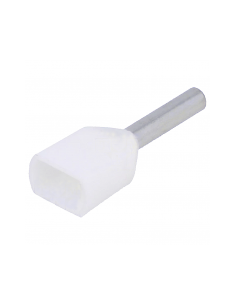 Ponteira Isolada Dupla 2x0,50mm Branca (Duo2x0,50)