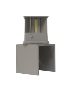 APLIQUE MURO DIRECCIONAVEL LED IP65 2x3W PLASTICO CINZA CCT 2