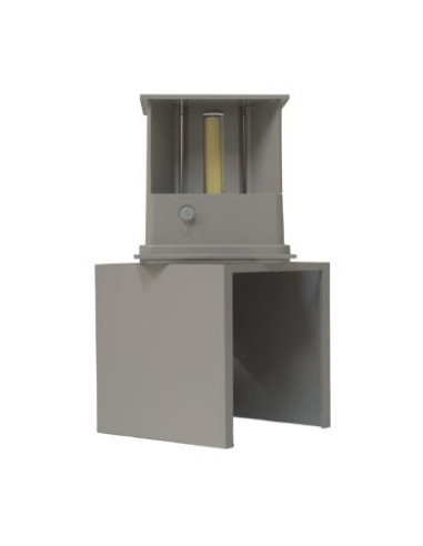 APLIQUE MURO DIRECCIONAVEL LED IP65 2x3W PLASTICO CINZA CCT