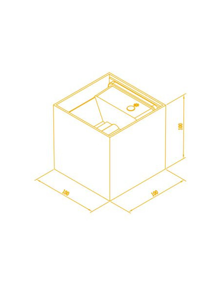 APLIQUE MURO DIRECCIONAVEL LED IP65 2x3W PLASTICO CINZA CCT