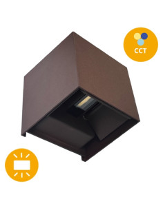 APLIQUE MURO DIRECCIONAVEL LED 2X5W CCT ALUMINIO CORTEN IP65