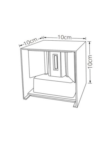 APLIQUE MURO DIRECCIONAVEL LED 2X5W CCT ALUMINIO CORTEN IP65