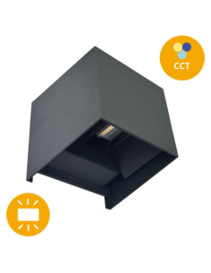 APLIQUE MURO DIRECCIONAVEL LED 2X5W CCT ALUMINIO ANTRACITE IP65