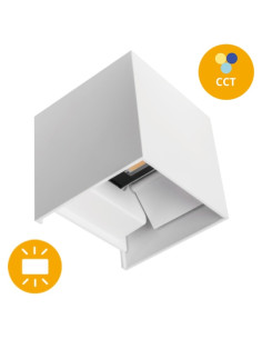 APLIQUE MURO DIRECCIONAVEL LED 2X5W CCT ALUMINIO BRANCO IP65