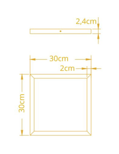 PAINEL SUPERFICIE VOLTAIRE 24W LED 30X30 3CCT BRANCO