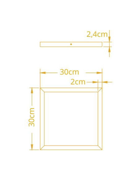 PAINEL SUPERFICIE VOLTAIRE 24W LED 30X30 3CCT BRANCO