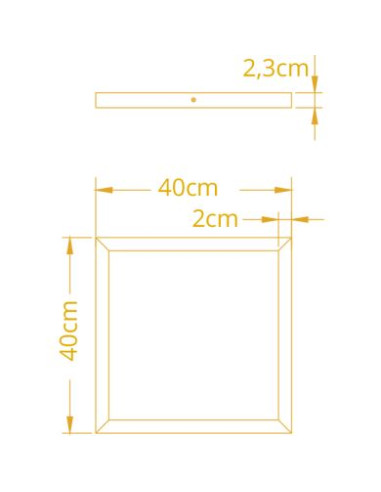 PAINEL SUPERFICIE VOLTAIRE 32W LED 40X40 CCT BRANCO