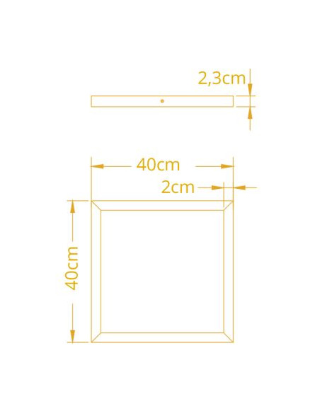 PAINEL SUPERFICIE VOLTAIRE 32W LED 40X40 CCT BRANCO