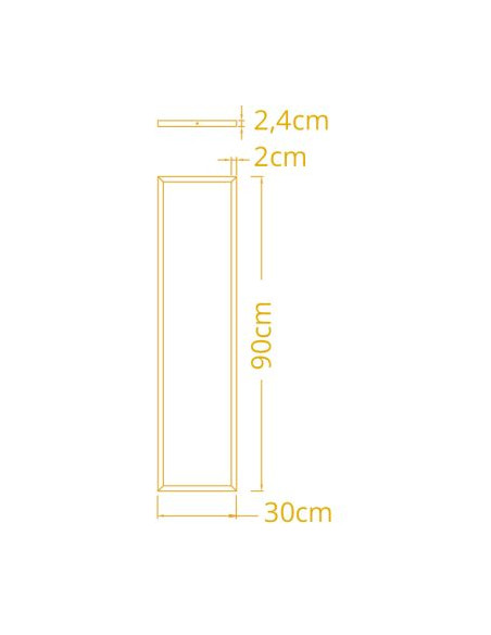 PAINEL SUPERFICIE VOLTAIRE 72W LED 30X90 CCT BRANCO