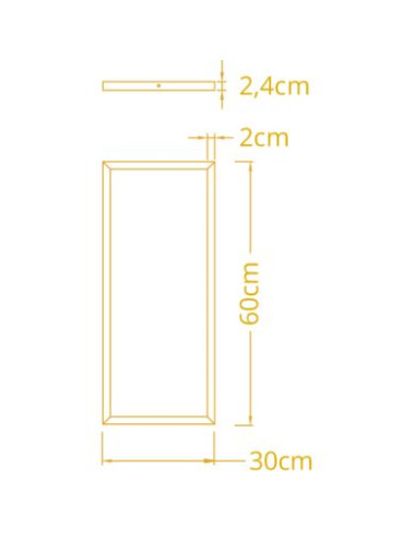 PAINEL SUPERFICIE VOLTAIRE 36W LED 30X60 CCT BRANCO
