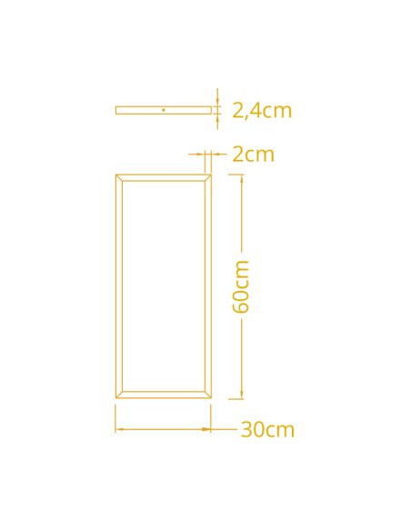 PAINEL SUPERFICIE VOLTAIRE 36W LED 30X60 CCT BRANCO