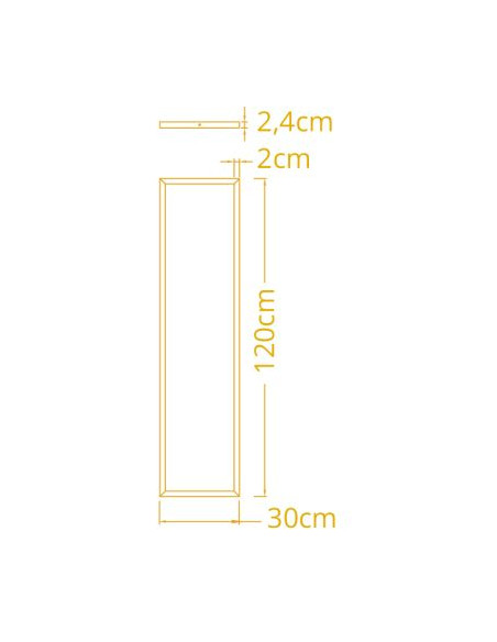 PAINEL SUPERFICIE VOLTAIRE 72W LED 30X120 CCT BRANCO